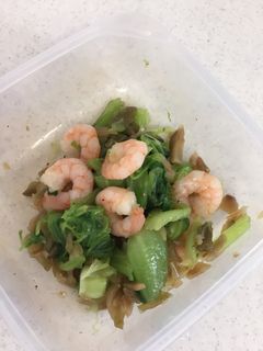 ザーサイとむきエビ青梗菜の和え物-レシピのメイン写真