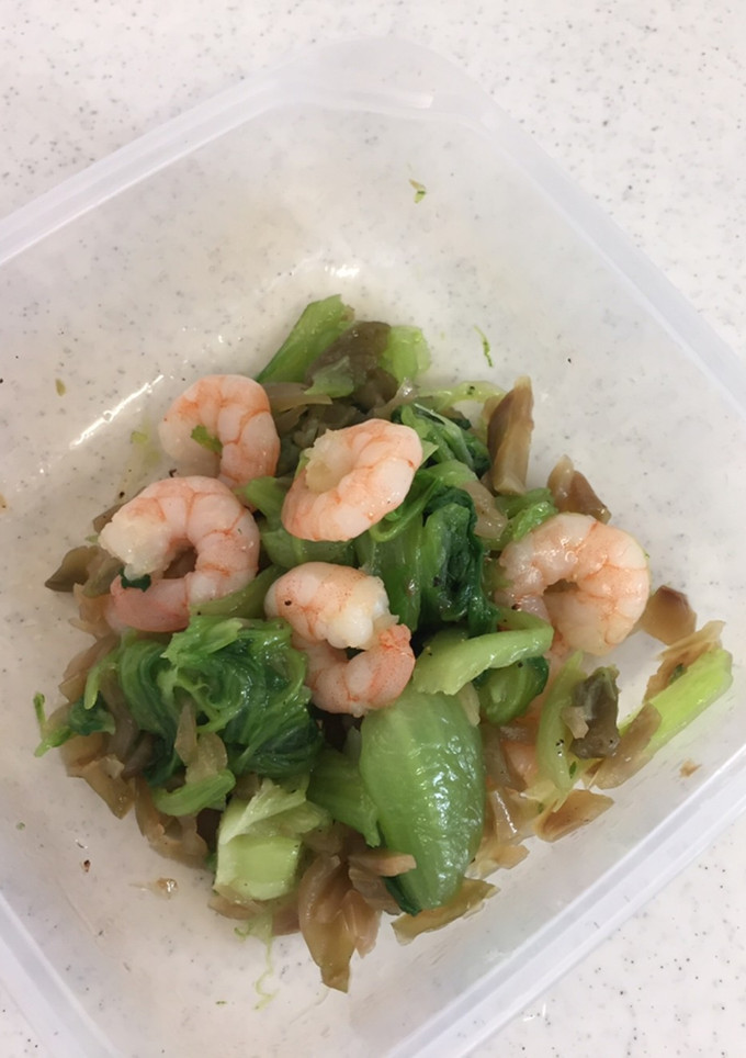 ザーサイとむきエビ青梗菜の和え物-レシピのメイン写真