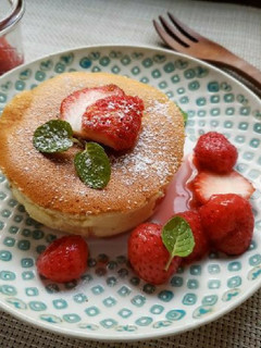 フワフワ系米粉のパンケーキ-レシピのメイン写真