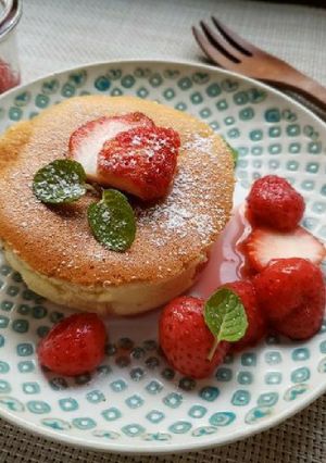 フワフワ系米粉のパンケーキ-レシピのメイン写真