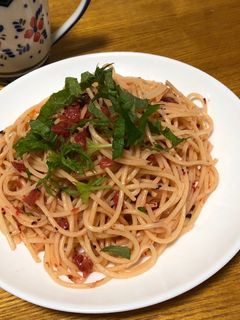 さっぱり大葉と梅パスタ 和風パスタ-レシピのメイン写真