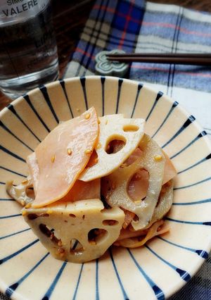 シャキシャキれんこんとハムの和風サラダ-レシピのメイン写真