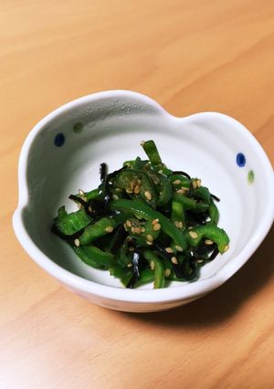 我が家のピーマンの塩昆布炒め-レシピのメイン写真