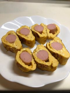 チーズとソーセージの美味しいふわふわ卵焼-レシピのメイン写真
