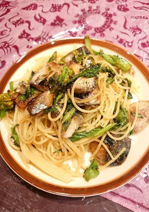 サバと菜の花の春パスタ-レシピのメイン写真
