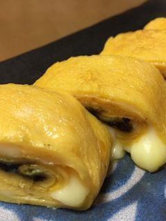 海苔の佃煮とチーズの卵焼き♡-レシピのメイン写真