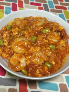 超簡単☆ごはんがうまい海老チリたまご丼-レシピのメイン写真