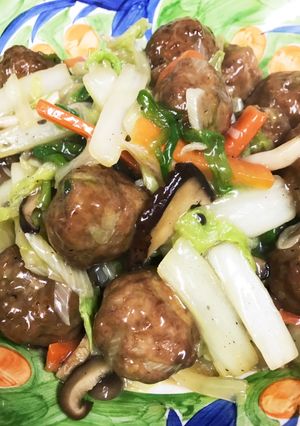 肉団子の野菜あんかけ-レシピのメイン写真