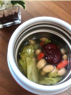 クコ&ナツメ 煎り大豆とレタスのスープ-レシピのメイン写真