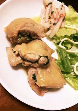 甘味噌ダレ！もも肉の大葉はさみ焼き-レシピのメイン写真
