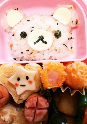 今日のキャラ弁2/26(リラックマ?!)-レシピのメイン写真
