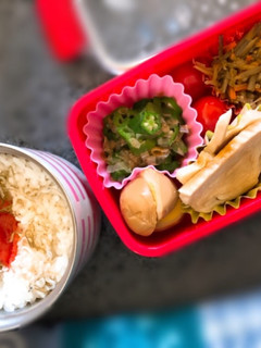 冷食フル活用!レンチンだけお弁当♪-レシピのメイン写真