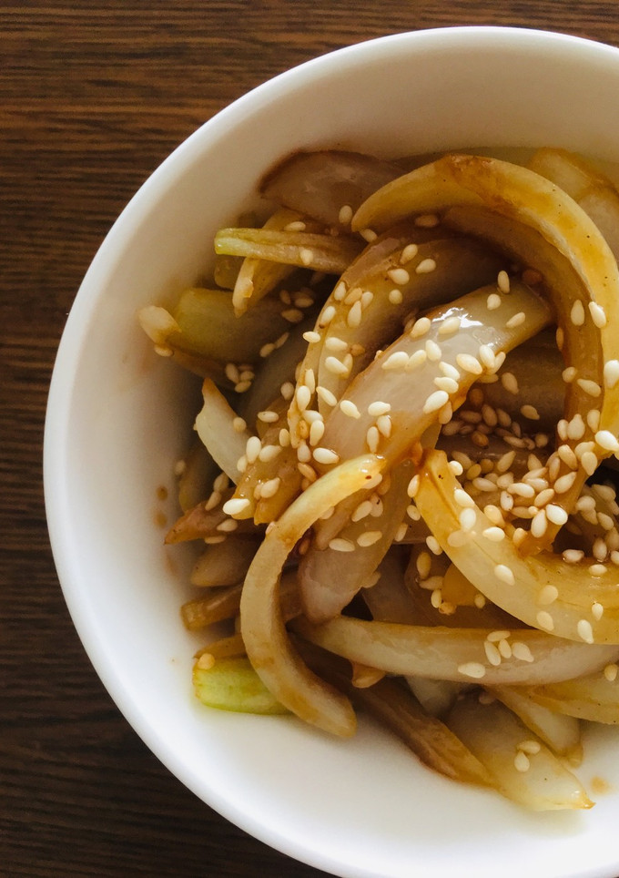簡単で旨い！ソースが絡んだ玉ねぎ丼の具-レシピのメイン写真