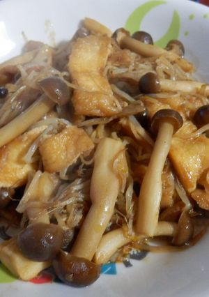もやし・しめじと油揚げの炒め煮-レシピのメイン写真