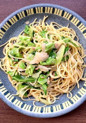 春きゃべつ＆玉ねぎ＆ツナのパスタ-レシピのメイン写真