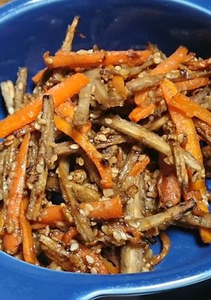 胡麻味噌きんぴらごぼう-レシピのメイン写真