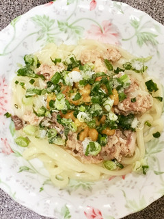 鯖缶&納豆ぶっかけうどん-レシピのメイン写真