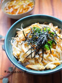 m竹輪ともやしの玉子丼-レシピのメイン写真