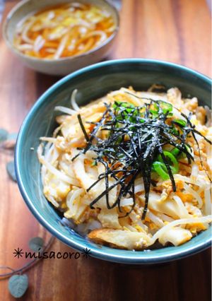 m竹輪ともやしの玉子丼-レシピのメイン写真