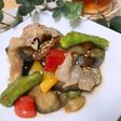 なすと豚バラの梅肉炒め
