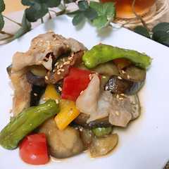 รูปของ なすと豚バラの梅肉炒め
