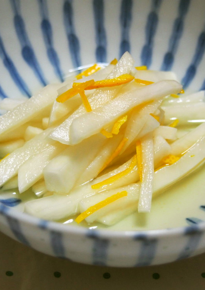 大根とみかんの皮の酢の物♪-レシピのメイン写真
