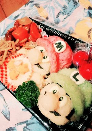 スーパーマリオ&ルイージ キャラ弁♪♪-レシピのメイン写真