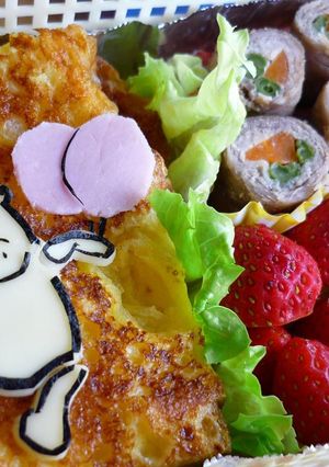 キャラ弁　クマのプーさん編-レシピのメイン写真