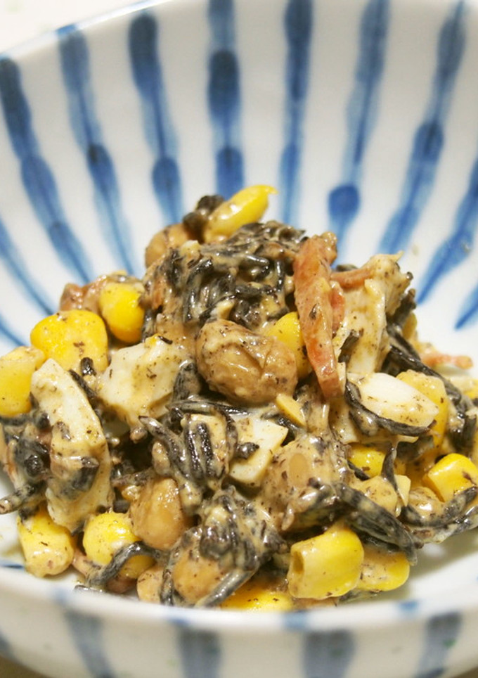 ひじきの煮物とコーン・卵のマヨネーズ和え-レシピのメイン写真