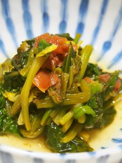 ほうれん草の煮浸し♪梅風味でさっぱり!-レシピのメイン写真
