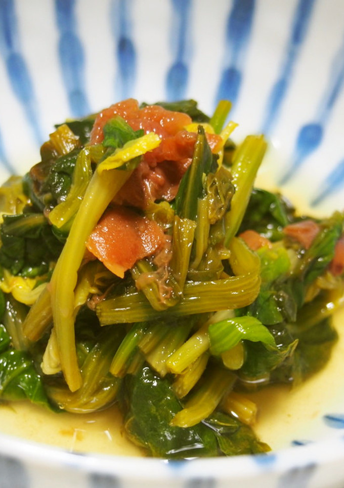 ほうれん草の煮浸し♪梅風味でさっぱり!-レシピのメイン写真