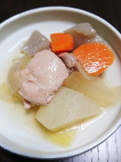 鶏ももと田舎こんにゃく野菜の煮物-レシピのメイン写真