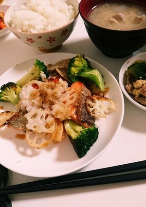 鮭と蓮根ブロッコリーの蒸し焼き-レシピのメイン写真