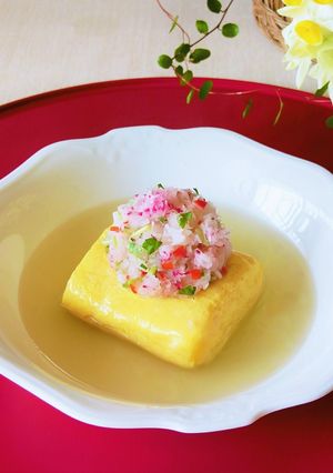 ひな祭り＊だし巻き玉子のおろしあんかけ-レシピのメイン写真