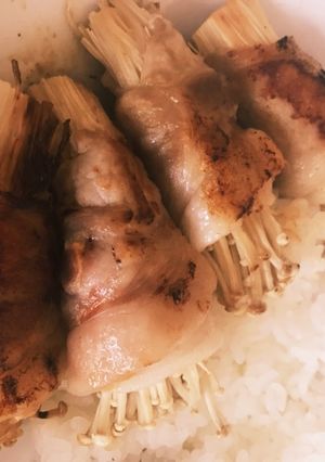 ニンニク風味のえのきの味噌肉巻き-レシピのメイン写真