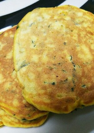 離乳食カボチャとほうれん草のパンケーキ-レシピのメイン写真