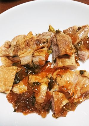 鶏肉のレモンねぎ醤油照り焼き。-レシピのメイン写真
