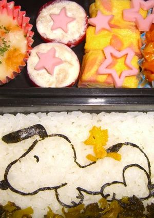 キャラ弁に星型ソーセージ-レシピのメイン写真