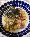 アボカドのマグロとろたく和え