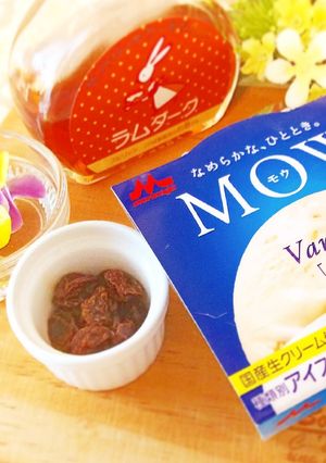 ラムレーズン×バニラアイス-レシピのメイン写真
