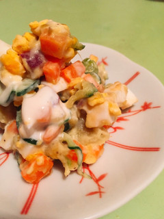 ゴロゴロ野菜とサツマイモの満足サラダ-レシピのメイン写真