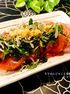 ちりめんじゃこと紫蘇のっけトマトサラダ-レシピのメイン写真
