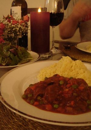 ラム肉のトマト煮込み　クスクス添え-レシピのメイン写真