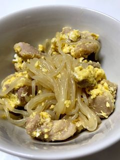 鶏肉としらたきの卵とじ-レシピのメイン写真