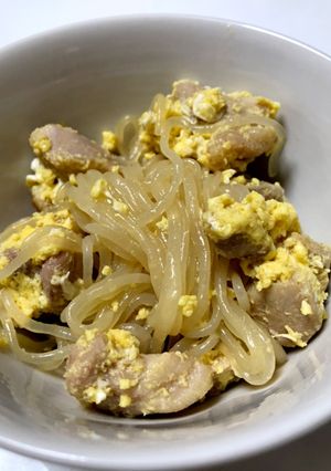 鶏肉としらたきの卵とじ-レシピのメイン写真