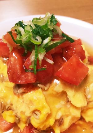腸まで届くトマ玉天津飯-レシピのメイン写真