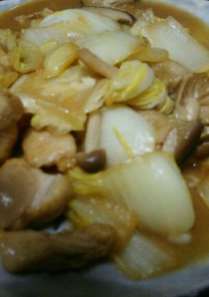 白菜とチキンのバター酢醤油炒め-レシピのメイン写真