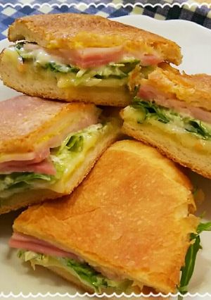 水菜のチーズトーストサンド-レシピのメイン写真