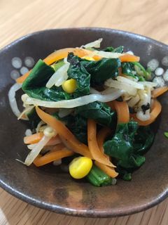 海苔が決め手!彩り野菜の和風和え物-レシピのメイン写真