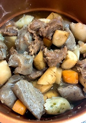 今日は圧力鍋を使って、簡単牛すじ煮込み-レシピのメイン写真